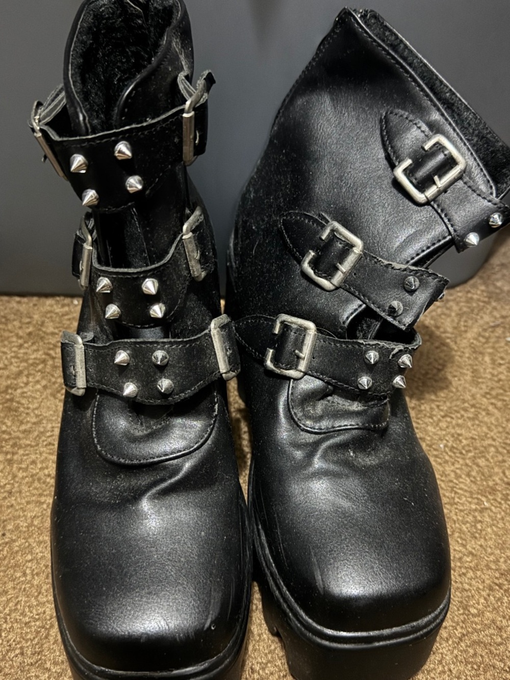 spiked ankle boots